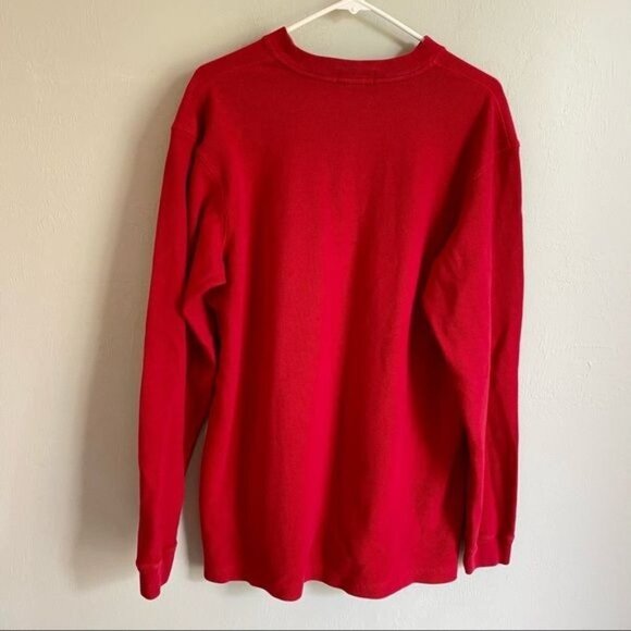 Lands End Red Long Sleeve Shirt  Mens Large 42-44 - Picture 4 of 7